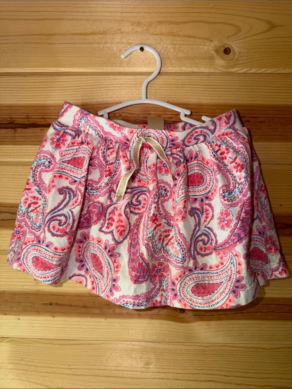OshKosh B'gosh Pink Paisley Drawstring Mini Skirt